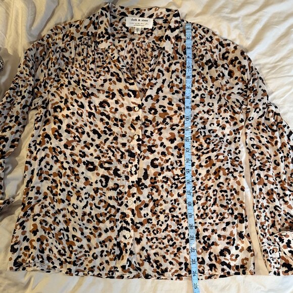 Anthropologie Cloth & Stone Luisa Leopard button down womens - Picture 9 of 12